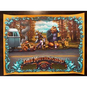 Dave Matthews Band SPAC N1 Hitchhiking Animals Poster 7/18/25 Winters NEW